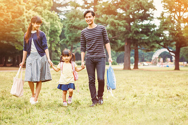 istock Japanese family in the park 482837508