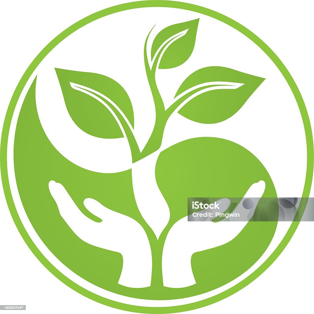 Eco life Concept-new life and ecology.  Icon Symbol stock vector