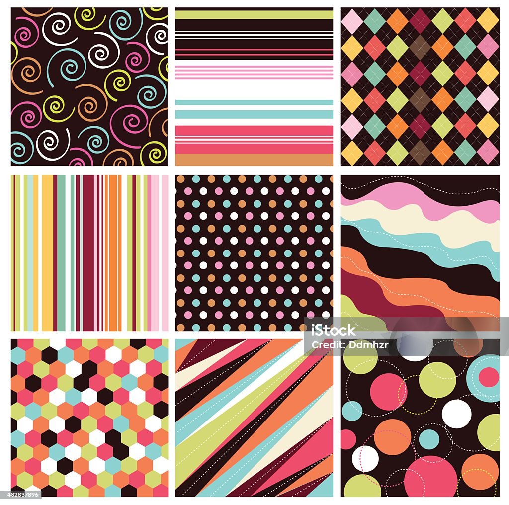 Seamless Patternes Set Of Seamless Patterns Stock Illustration - Download Image Now - 2015 ...