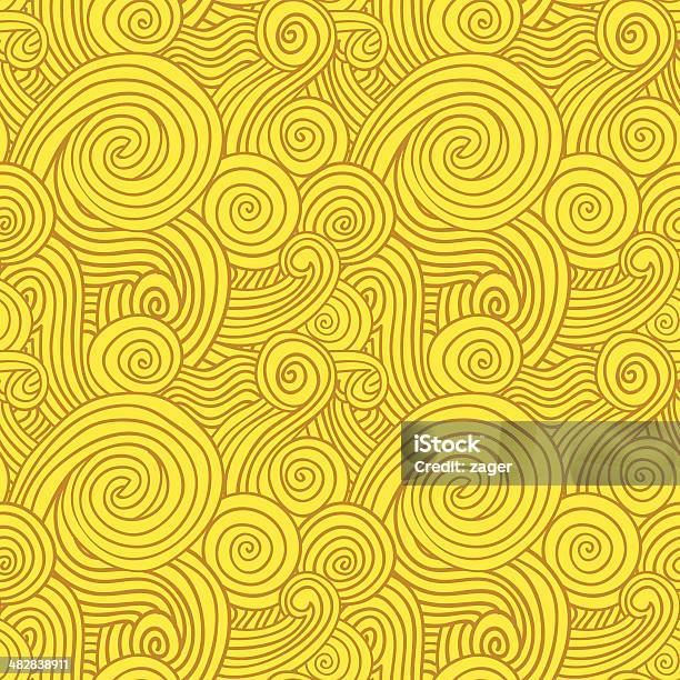 Seamless Yellow Swirls Stock Illustration - Download Image Now - Abstract, Arts Culture and Entertainment, Backgrounds