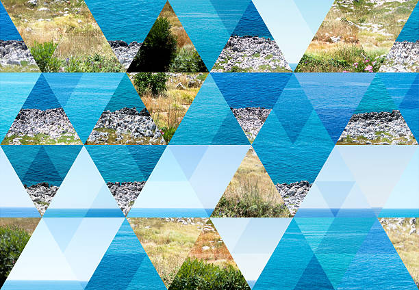 istock Abstract triangle shaped background: Sea in Puglia, Italy 482840926