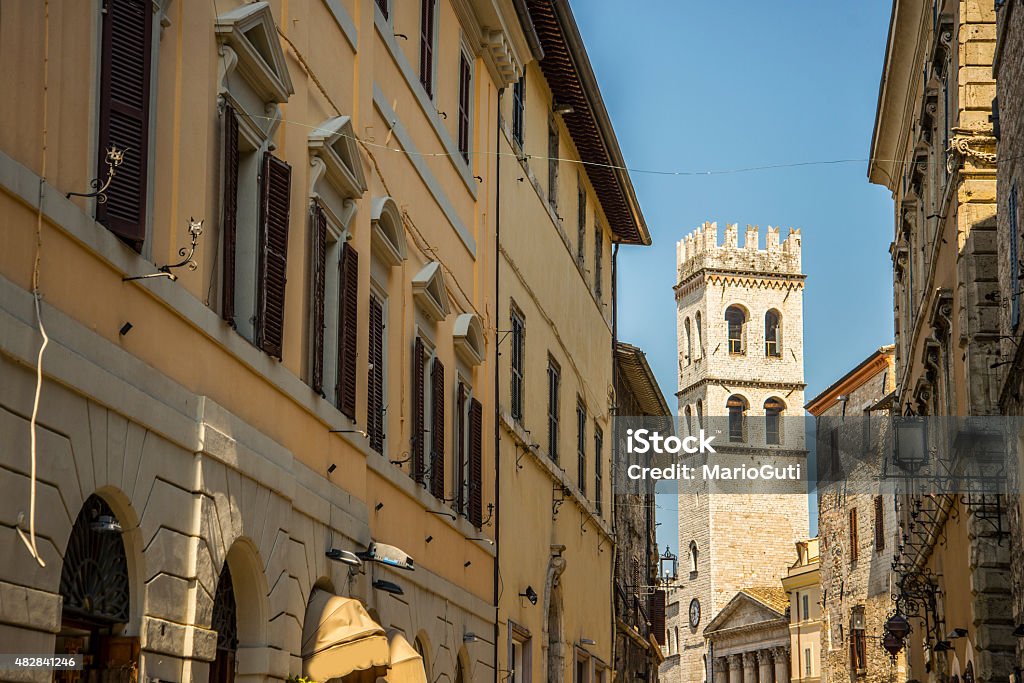 Assisi, Italy A street in Assisi, Italy. 2015 Stock Photo