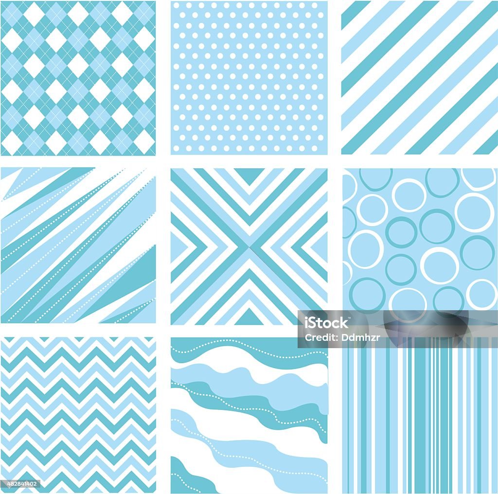 Pattern Mousse Blue Seamless Blue Patterns With Fabric Texture Stock Illustration ...