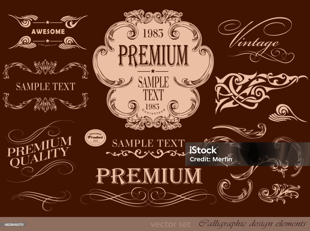 Calligraphic Design Elements Stock Illustration - Download Image Now ...