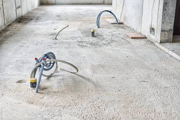 istock wastewater tube on floor at construction site 482845384