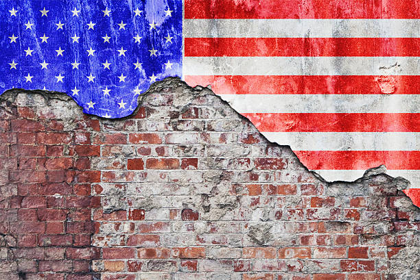 istock American Flag On Grungy Wall 482846520