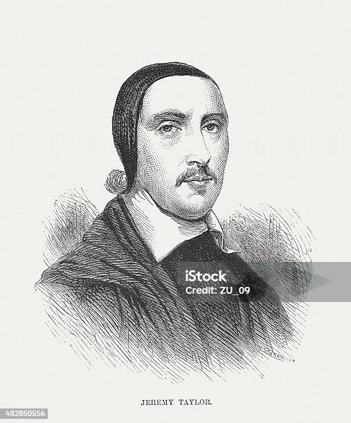 Jeremy Taylor English Cleric And Writer Published In 1873 Stock Illustration - Download Image Now