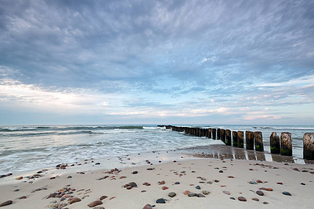 Kuznica Beach on the Baltic Sea stock photo