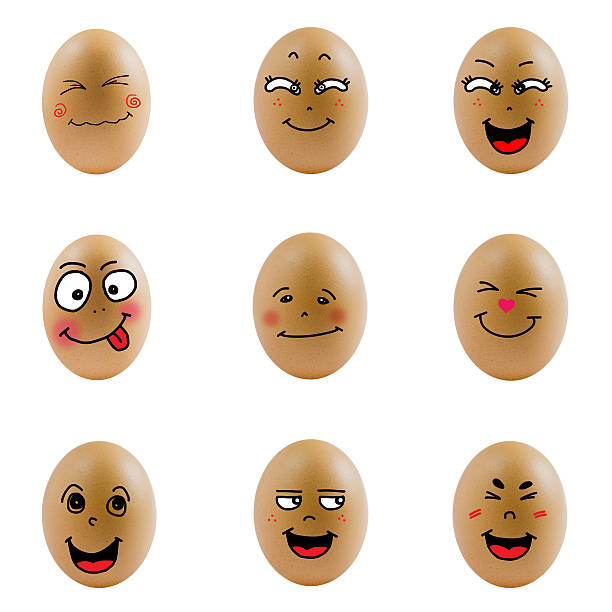 istock collection of eggs with happy face 482854345
