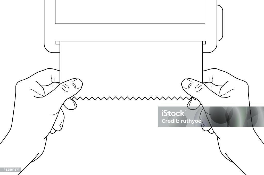 Extracción de toalla de papel - arte vectorial de Tirar de libre de derechos