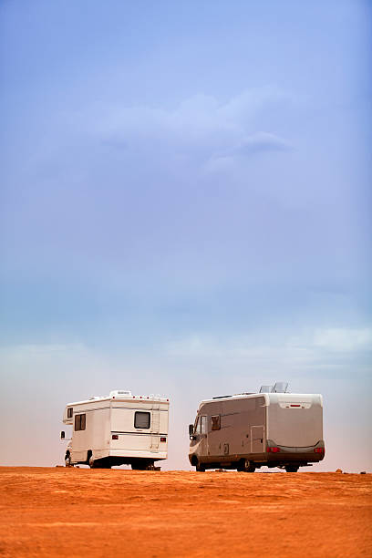istock Camper in a sandstorm at Monument Valley 482854469