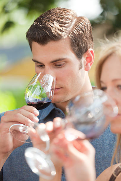 istock Outdoor Wine Tasting in Winery Vineyard Vertical Close-up 482854645