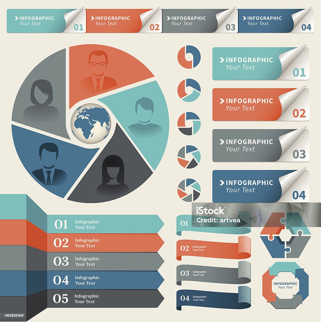 Infografik-Elemente - Lizenzfrei Abstrakt Vektorgrafik