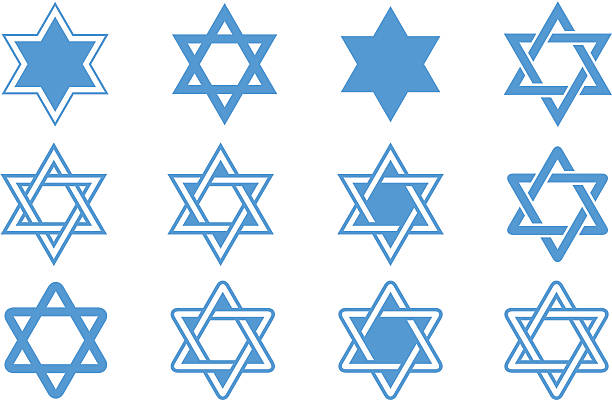 illustrations, cliparts, dessins animés et icônes de étoile de david - judaïsme