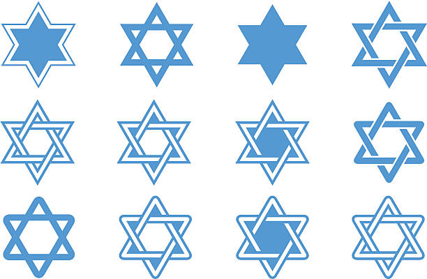 gwiazda dawida - judaism stock illustrations