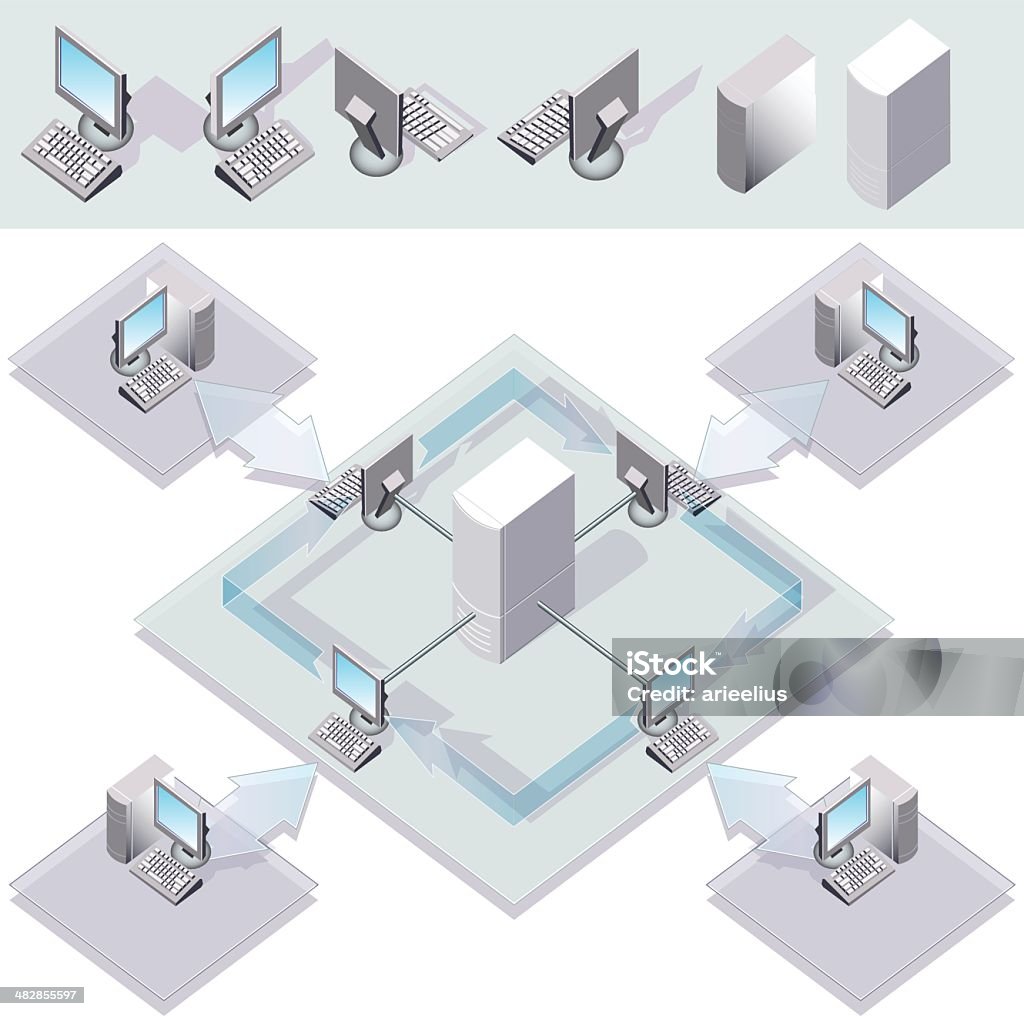 Computer Network Stock Illustration - Download Image Now - VPN ...