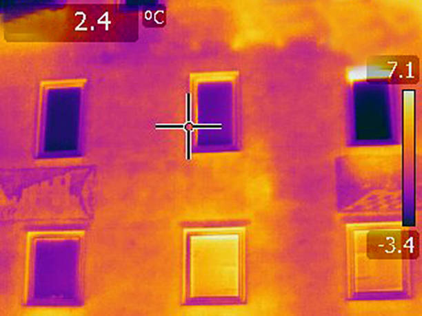 hot-cold-Thermal Imaging infrared Diagnostics stock photo