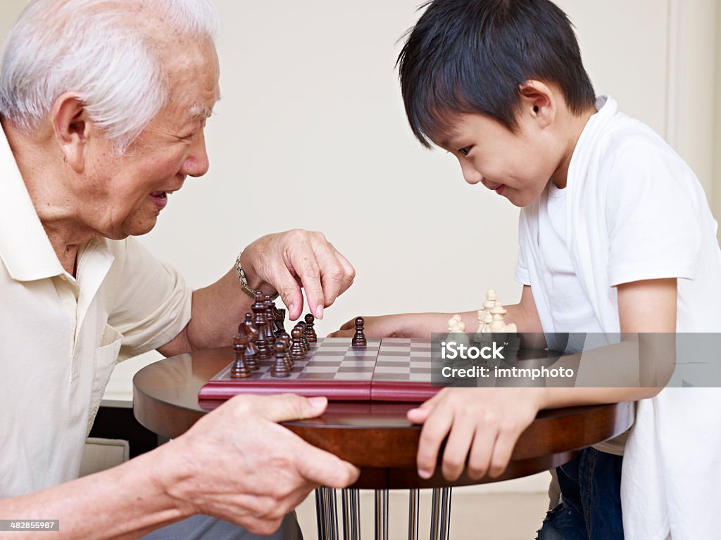 Os avós e o Neto - Royalty-free Asiático e indiano Foto de stock