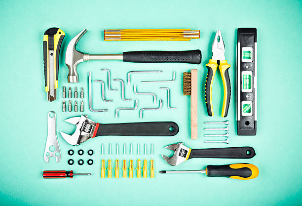 outils de travail - hand tool toolbox group of objects work tool photos et images de collection
