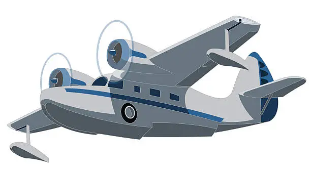 Vector illustration of seaplane