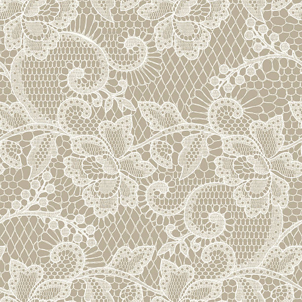 spitze nahtlose muster. - lace white pattern flower stock-grafiken, -clipart, -cartoons und -symbole