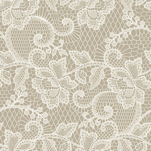 illustrations, cliparts, dessins animés et icônes de dentelle à motif sans couture. - textile pattern retro revival seamless