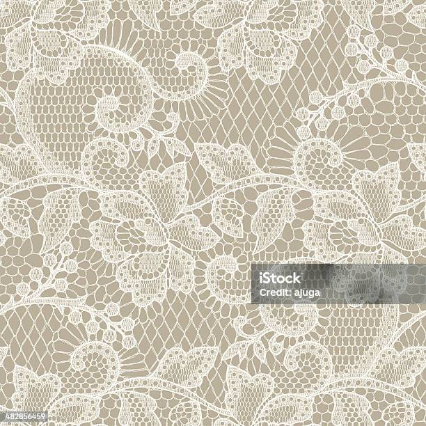 Dentelle À Motif Sans Couture Vecteurs libres de droits et plus d'images vectorielles de Dentelle - En matière textile - Dentelle - En matière textile, Motif floral, Fond