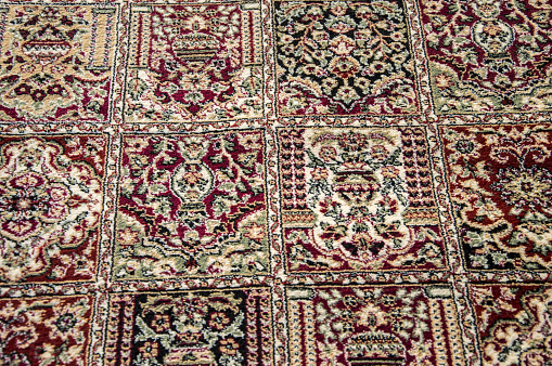 Closeup view of a rug on the flower.