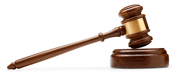 istock Gavel and Sound Block On White Background 482856683