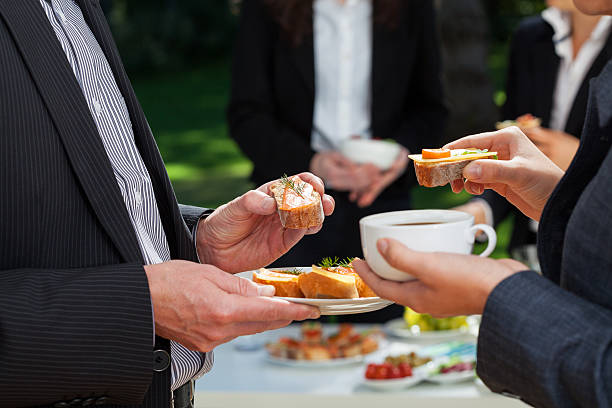 Business lunch in the garden