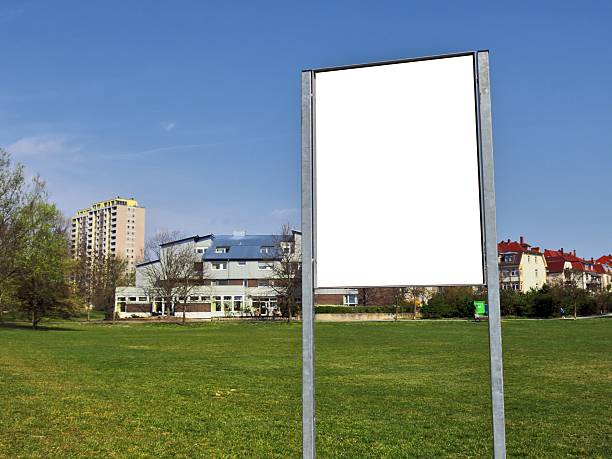 Empty billboard stock photo