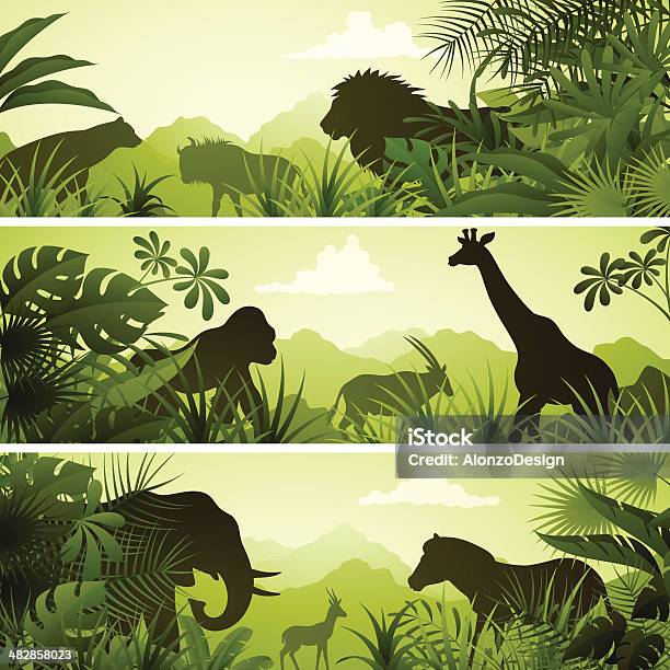 African Banners Stock Illustration - Download Image Now - Rainforest, Safari, Illustration