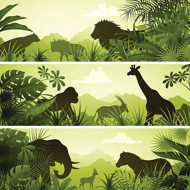 Vector illustration of African Banners