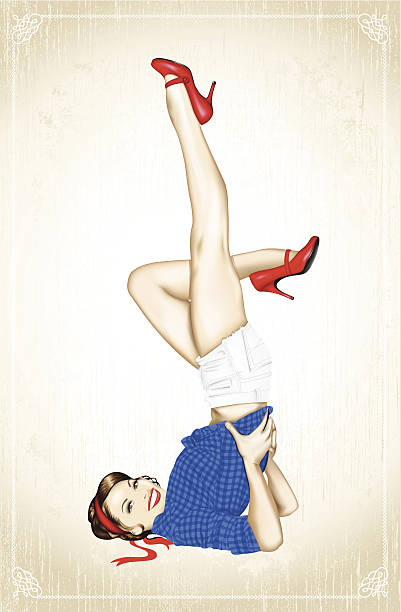 illustrations, cliparts, dessins animés et icônes de vintage des années 1950 pin-up - pin up