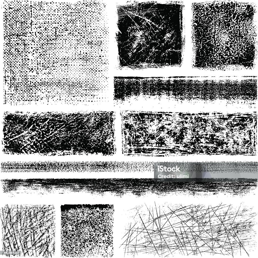 Grunge design elements Set of textured design elements, different materials Textile stock vector