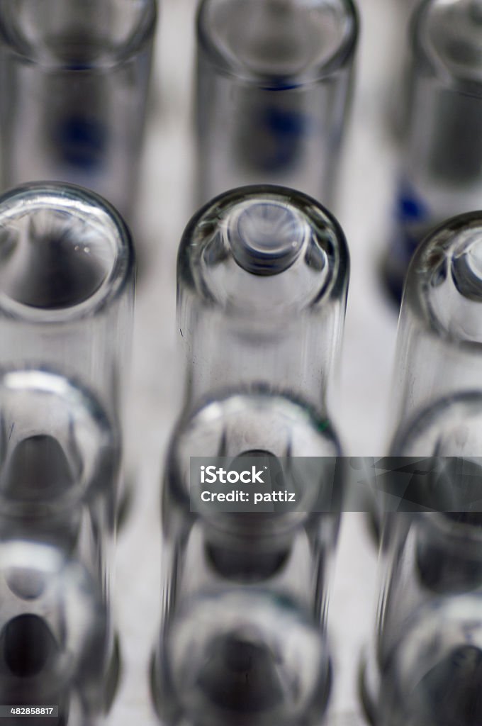 Test tubes A glass test tubes in a lab Biochemistry Stock Photo