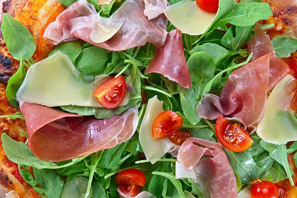 istock Closeup of fresh baked pizza 482859536