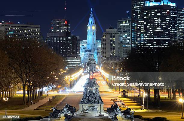 Philadelphia City Hall Foto de stock y más banco de imágenes de Filadelfia - Pensilvania - Filadelfia - Pensilvania, Oscuro, Campanario - Torre