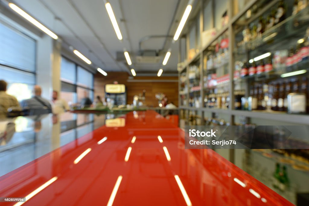 Bar at day time. Blurred image of the bar at day time. 2015 Stock Photo