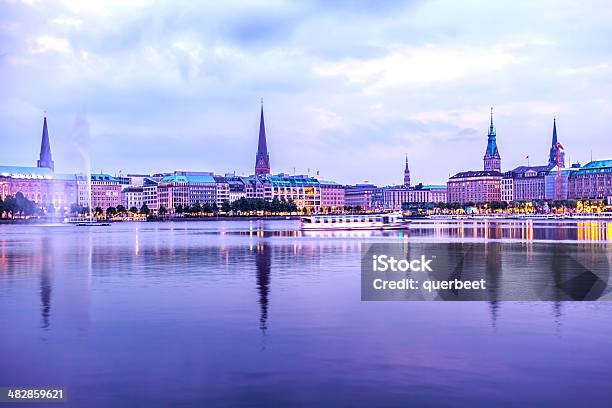 Hamburg Binnenalster Stockfoto und mehr Bilder von Hamburg - Hamburg, Lila, Stadt