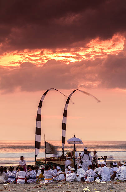 Empty containers at the Sanur beach in Bali, Indonesia