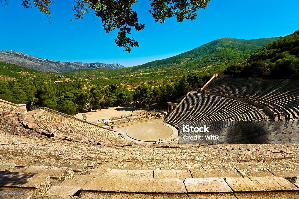 Das Große Theater in Epidaurus - Lizenzfrei Epidaurus Stock-Foto