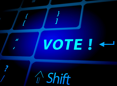 Vote button on computer keyboard