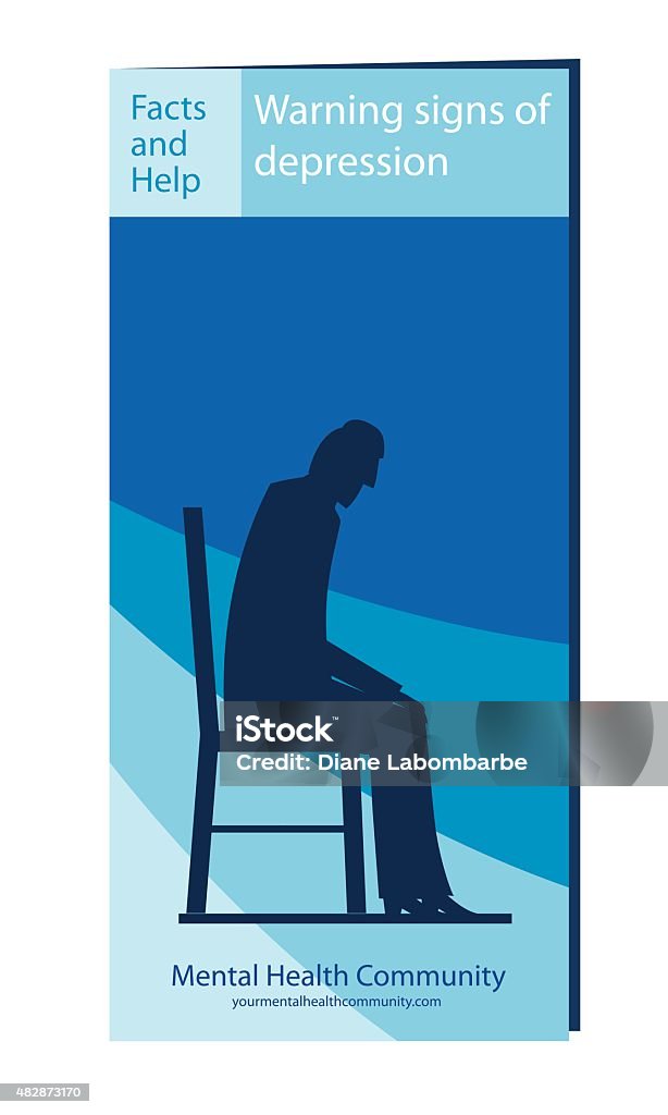 Depression Brochure Examples Depression Selfhelp Brochure Or Pamphlet Template Stock Illustration ...