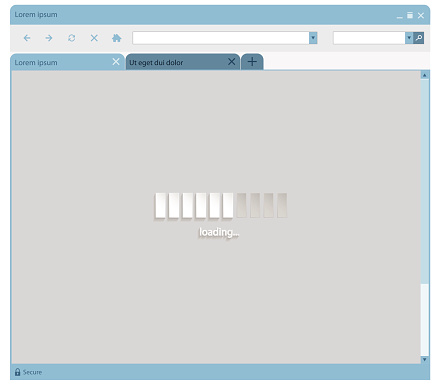 Website Loading In Flat Style Web Browser Stock Illustration - Download ...