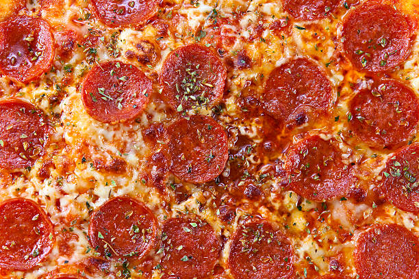 istock Closeup of fresh baked pizza 482876012