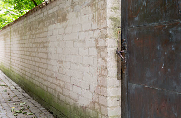 istock Metal Door in Brick Wall 482876496