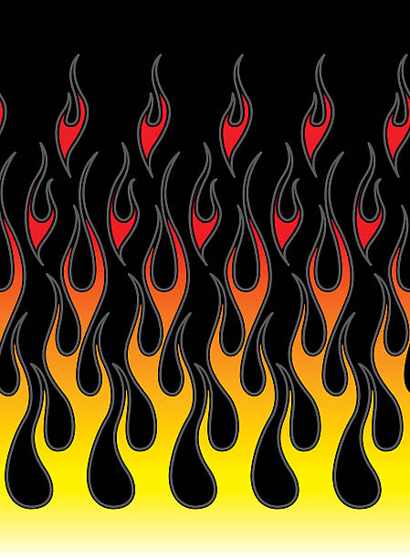 pinstriped hot rod flames (tileable) pinstripe style hot rod flames tile able graphic pinstripe flames stock illustrations