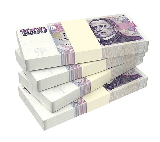 istock Czech Koruna isolated on white background. 482878160