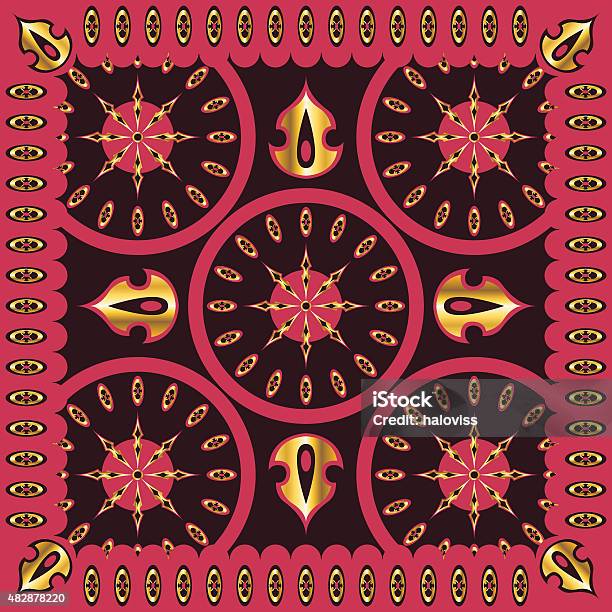 Scarf Pattern Design Background Scarf Pattern Stock Illustration - Download Image Now - 2015, Abstract ...